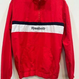 Men’s medium Reebok Red and White Pullover Jacket